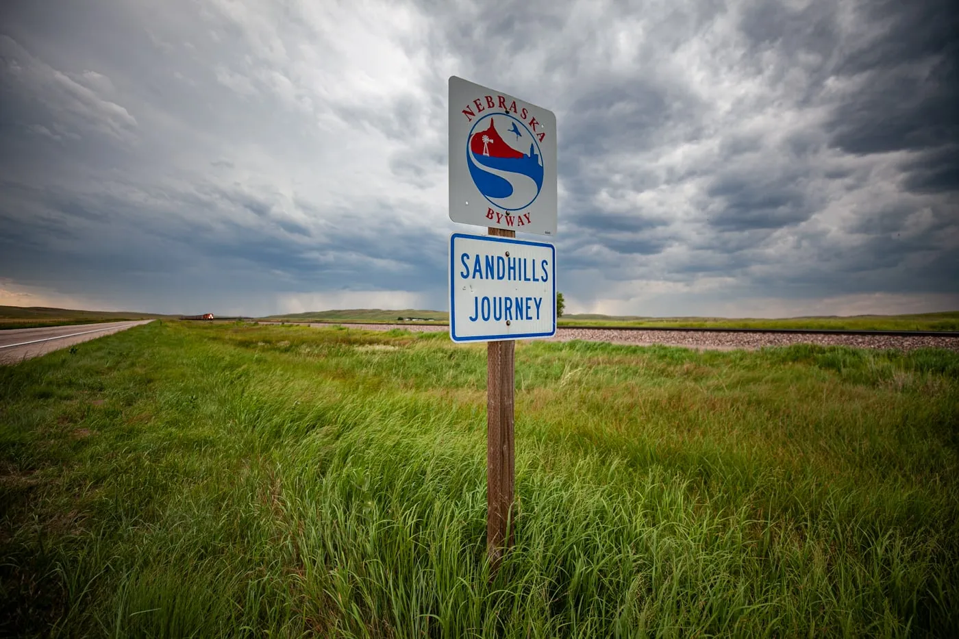 Nebraska Sandhills Journey Scenic Byway Road Sign