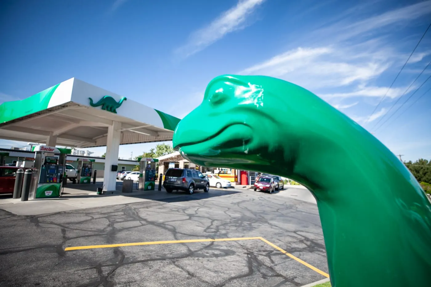 Sinclair Dinosaur in Salt Lake City, Utah | Salt Lake City Roadside Attractions in Utah