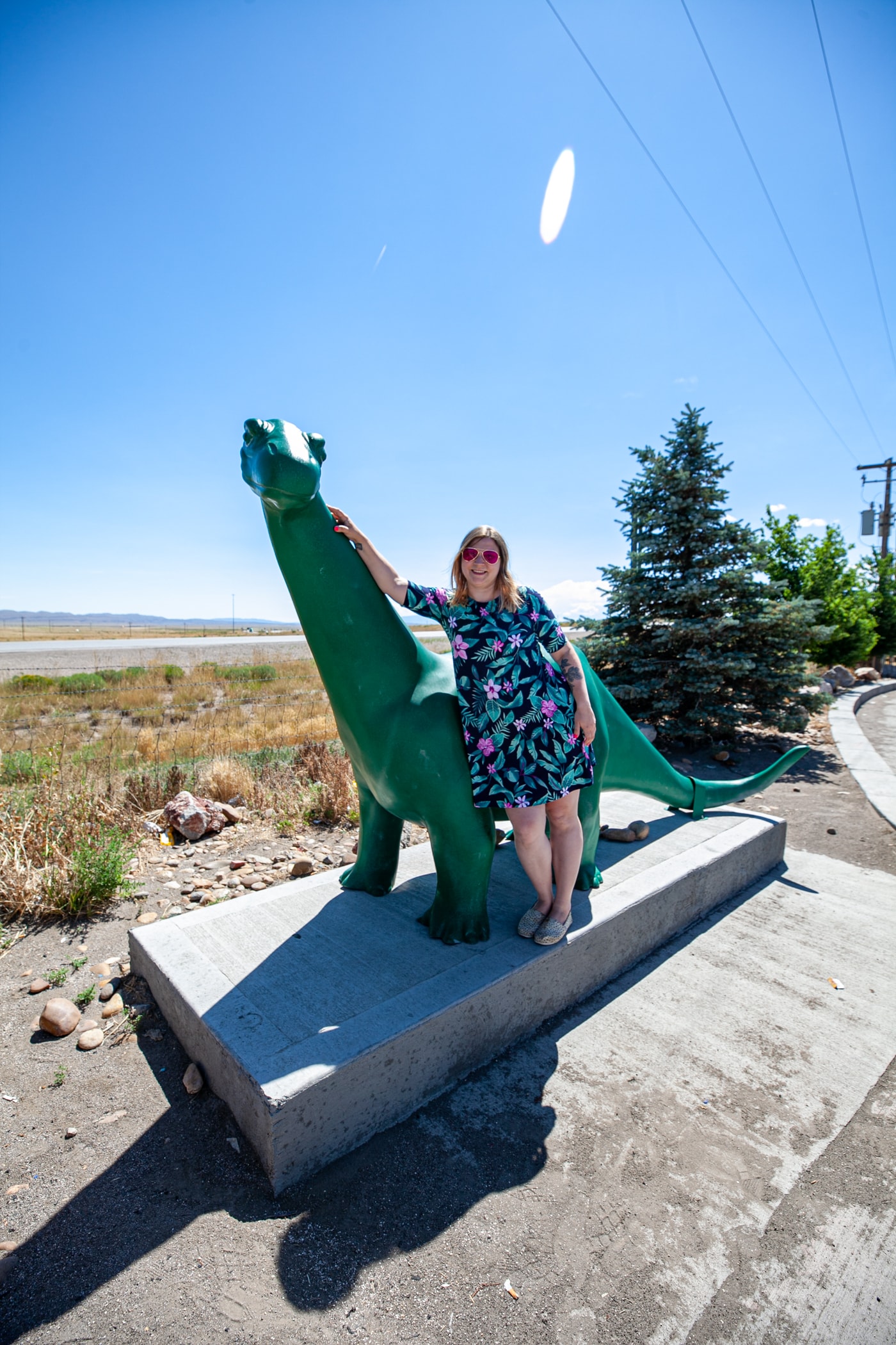 Sinclair Gas Station Dinosaur in Sinclair, Wyoming home of the Sinclair Refinery | Wyoming Roadside Attractions