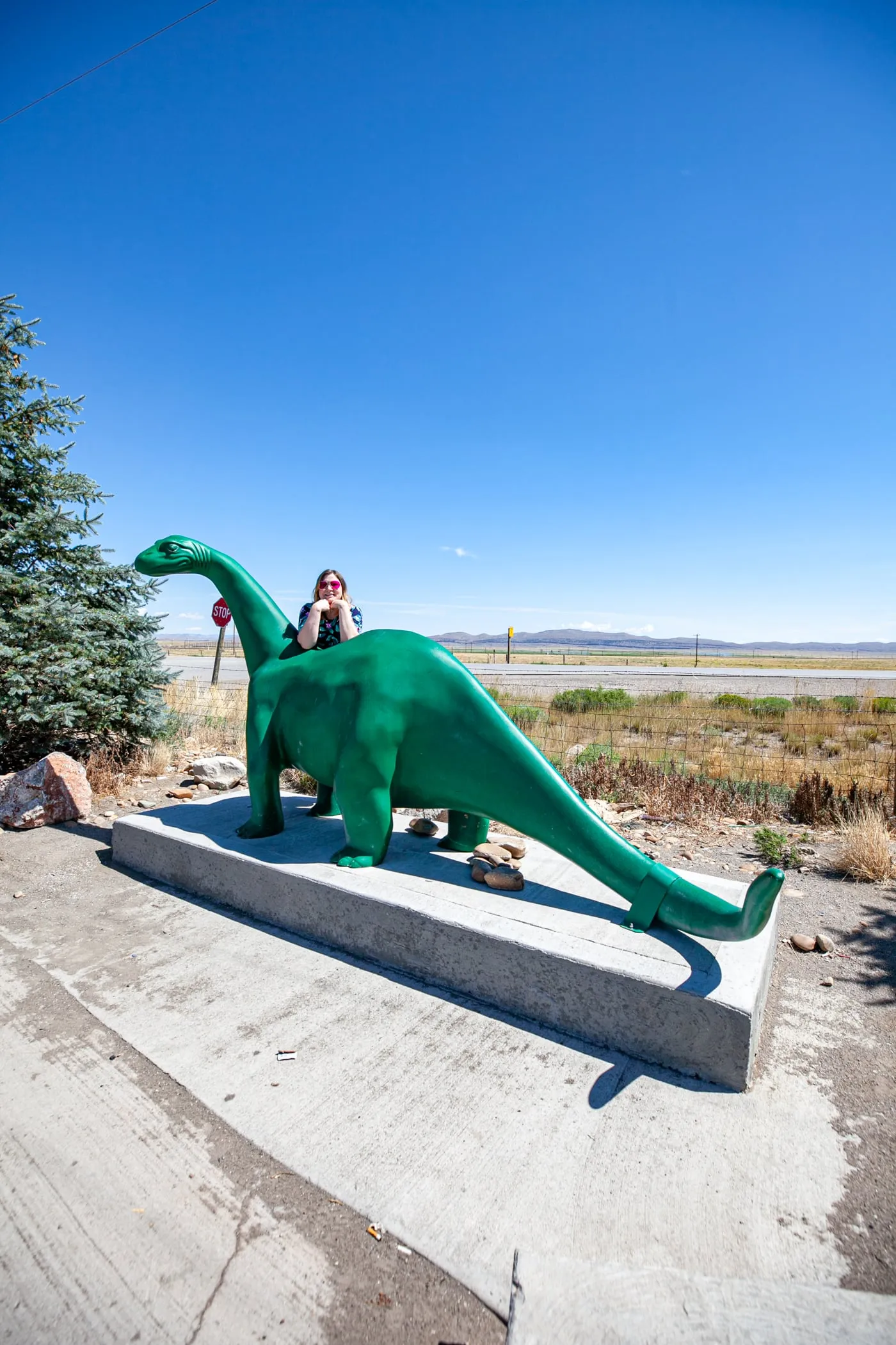 Sinclair Gas Station Dinosaur in Sinclair, Wyoming home of the Sinclair Refinery | Wyoming Roadside Attractions