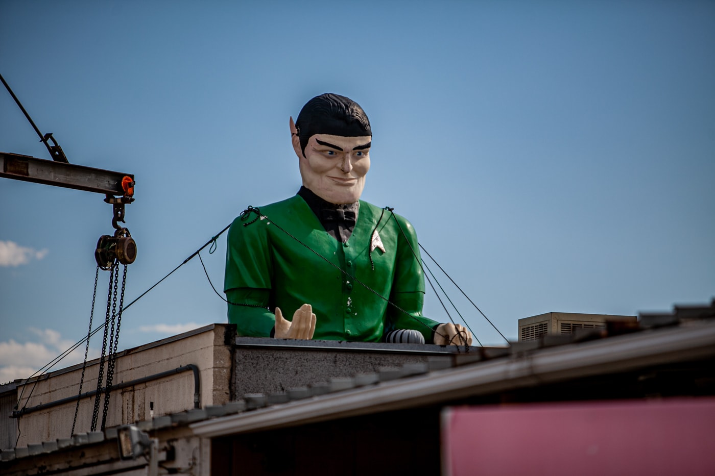 Star Trek Spock Muffler Man in Salt Lake City, Utah at Rainbow Neon Sign Company | Utah Roadside Attractions