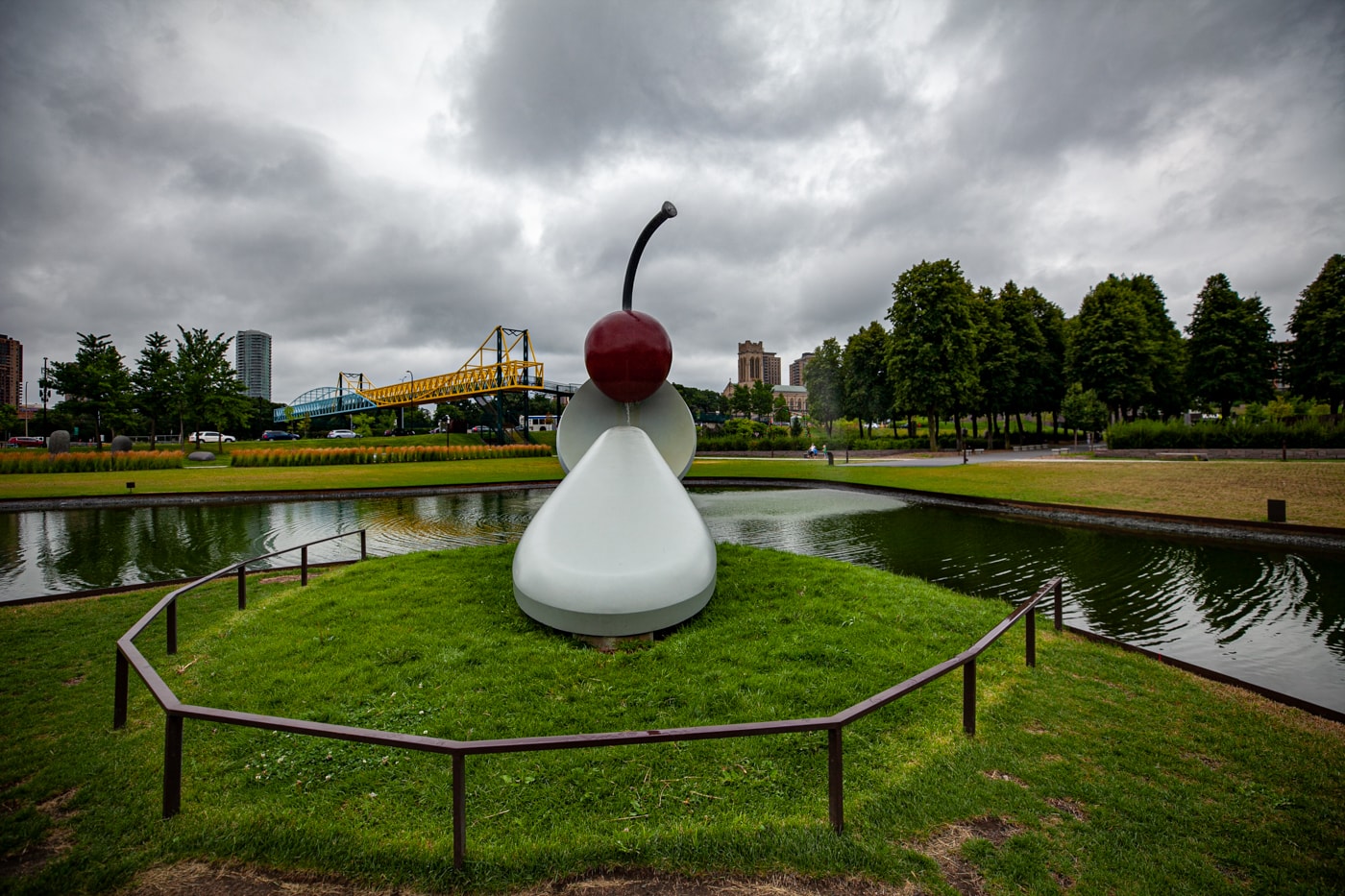 giant spoon with cherry