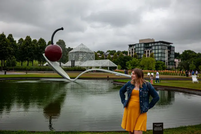 Spoonbridge And Cherry Sculpture In Minneapolis Minnesota