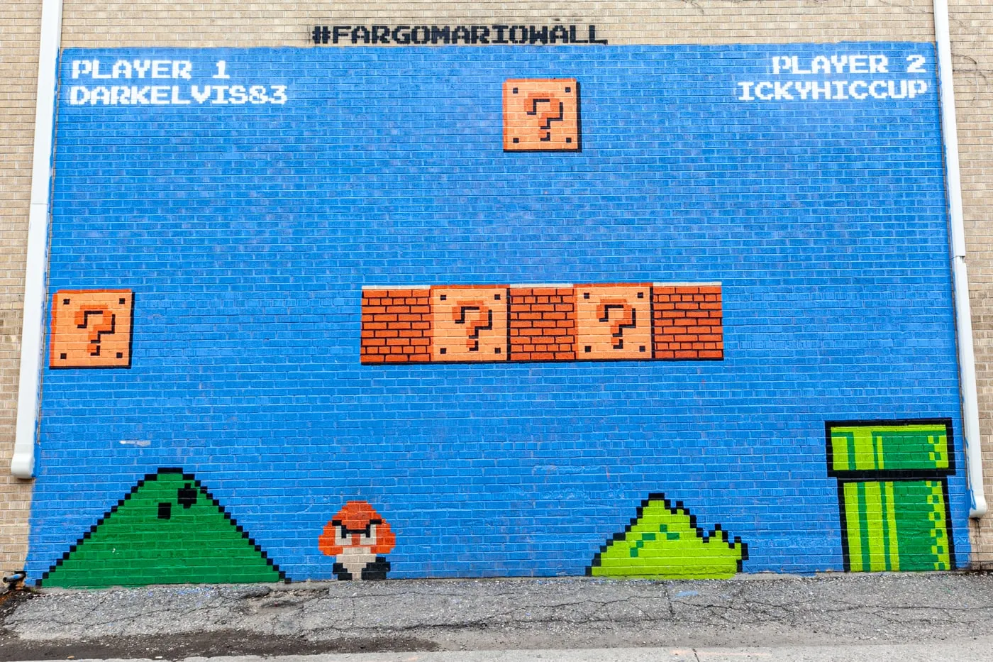Fargo Mario Wall | Super Mario Bros Mural in Fargo, North Dakota | Street Art in Fargo, North Dakota