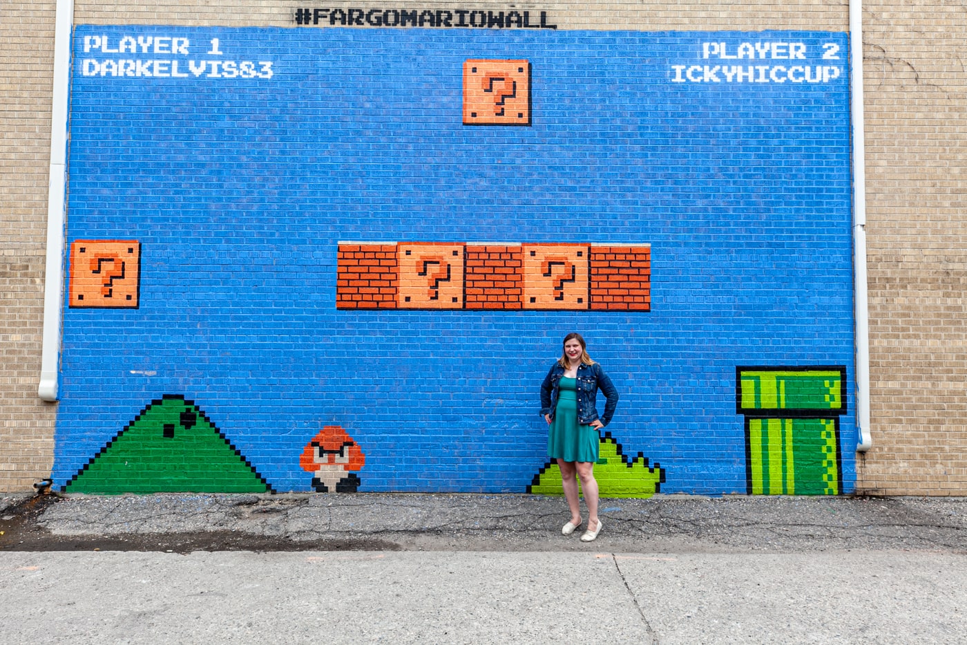 Fargo Mario Wall | Super Mario Bros Mural in Fargo, North Dakota | Street Art in Fargo, North Dakota