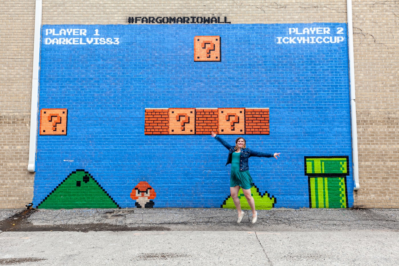 Fargo Mario Wall | Super Mario Bros Mural in Fargo, North Dakota | Street Art in Fargo, North Dakota