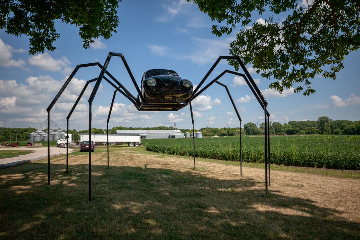 Giant Volkswagen beetle spider in Avoca, Iowa. |Iowa Roadside Attractions.