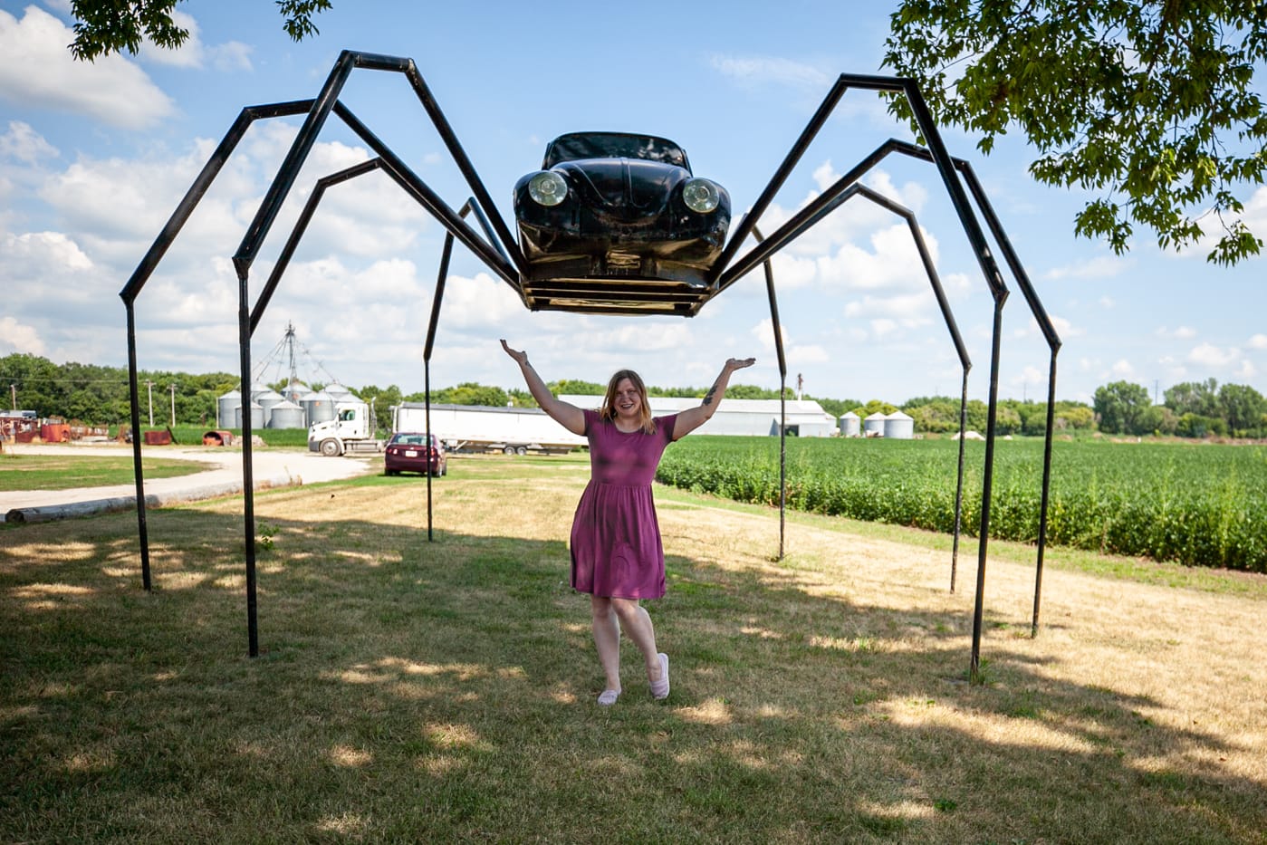 Giant Volkswagen beetle spider in Avoca, Iowa. |Iowa Roadside Attractions.