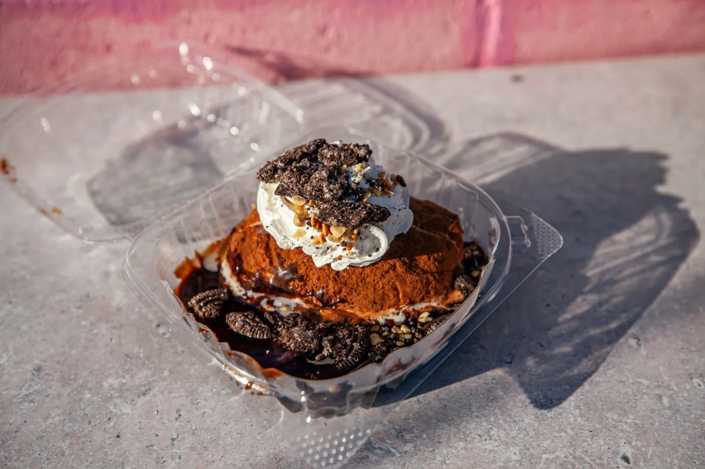 Idaho Potato Ice Cream at Westside Drive In in Boise, Idaho - ice cream sundae shaped like an Idaho baked potato featured on Diners, Drive Ins, and Dives.