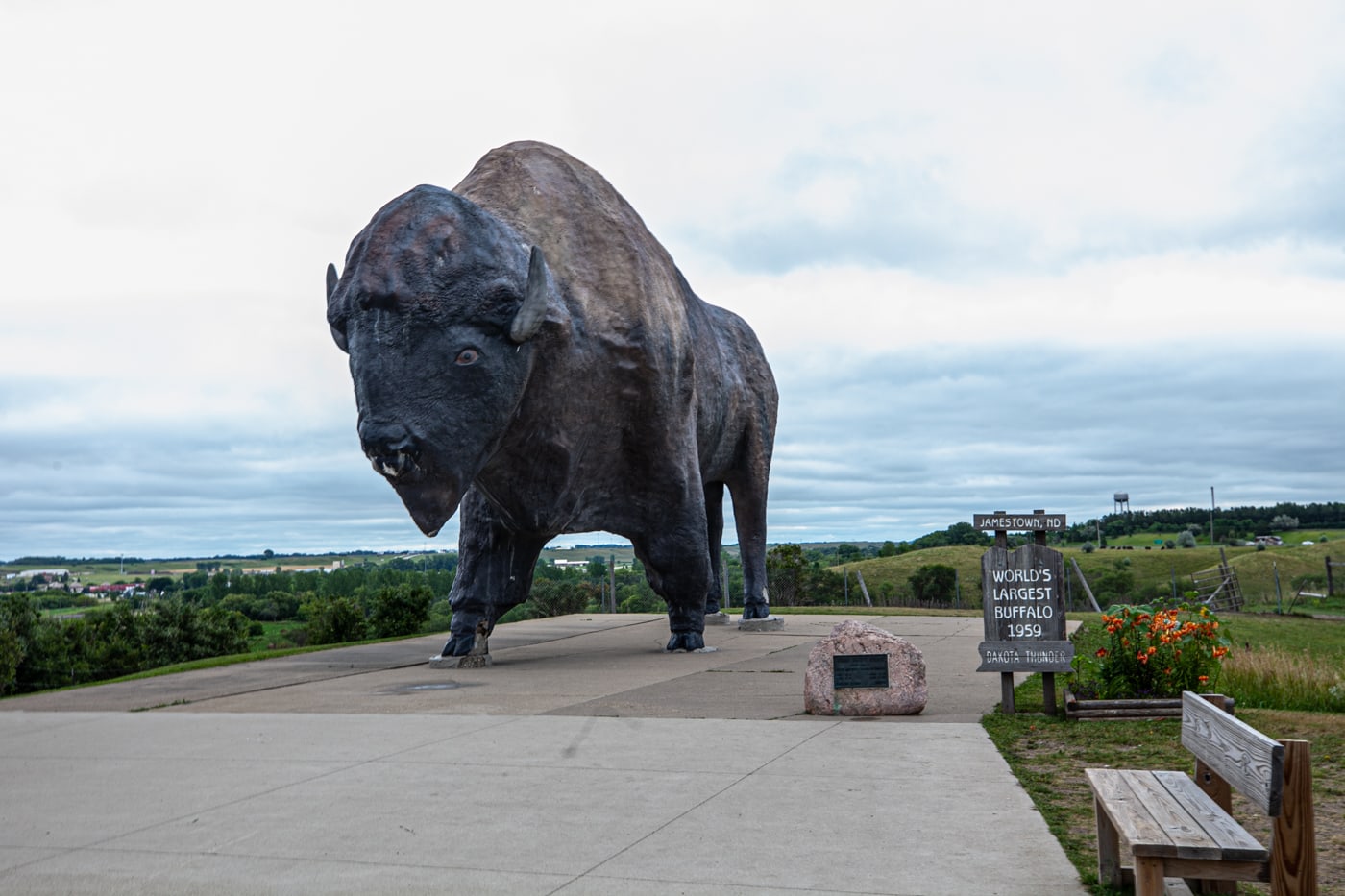 World's Largest Buffalo Monument in Jamestown, North Dakota | North Dakota Roadside Attractions