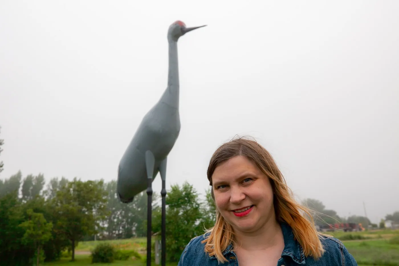 Sandy the World's Largest Sandhill Crane in Steele, North Dakota | North Dakota Roadside Attractions