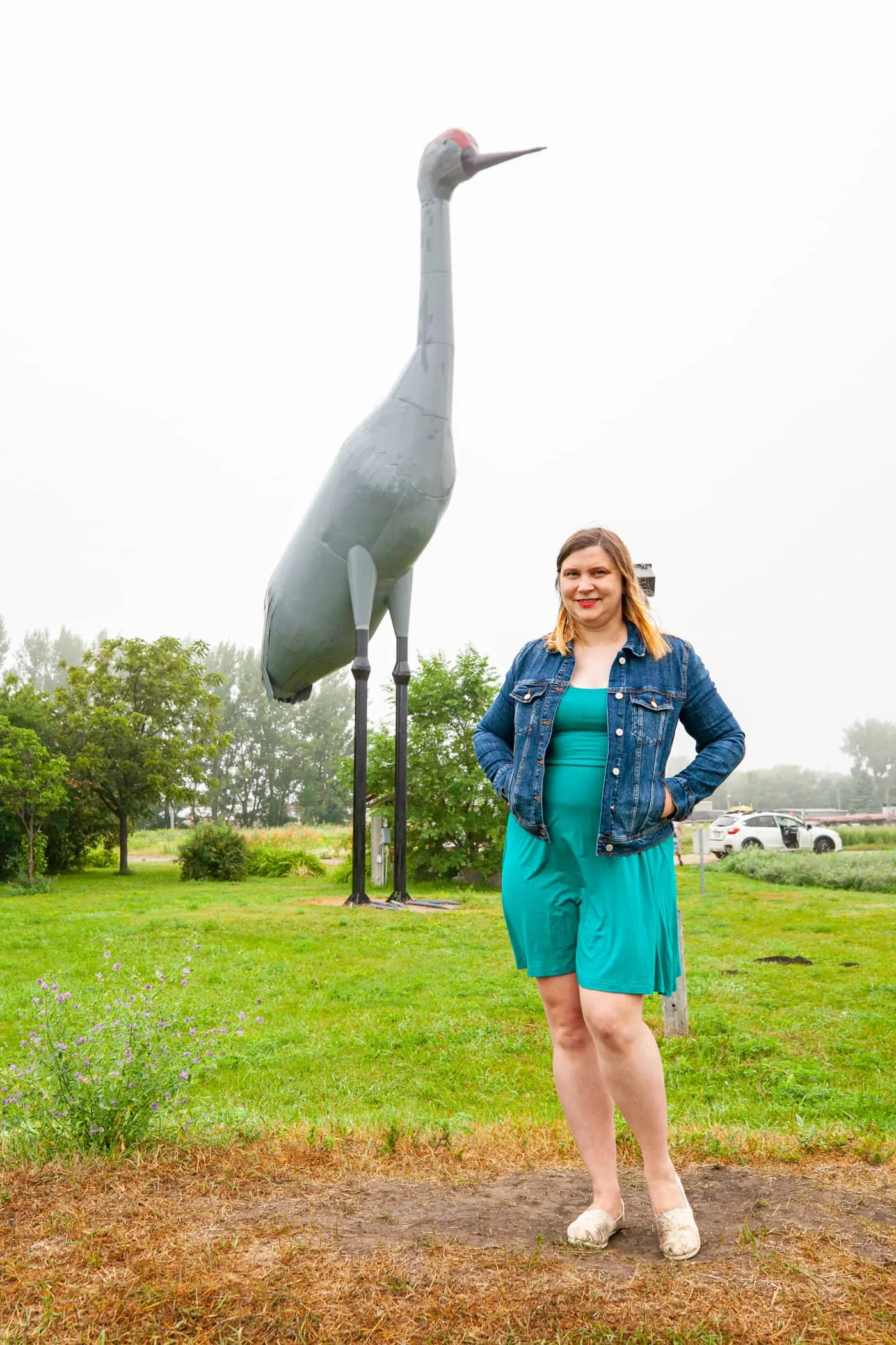 Sandy the World's Largest Sandhill Crane in Steele, North Dakota | North Dakota Roadside Attractions