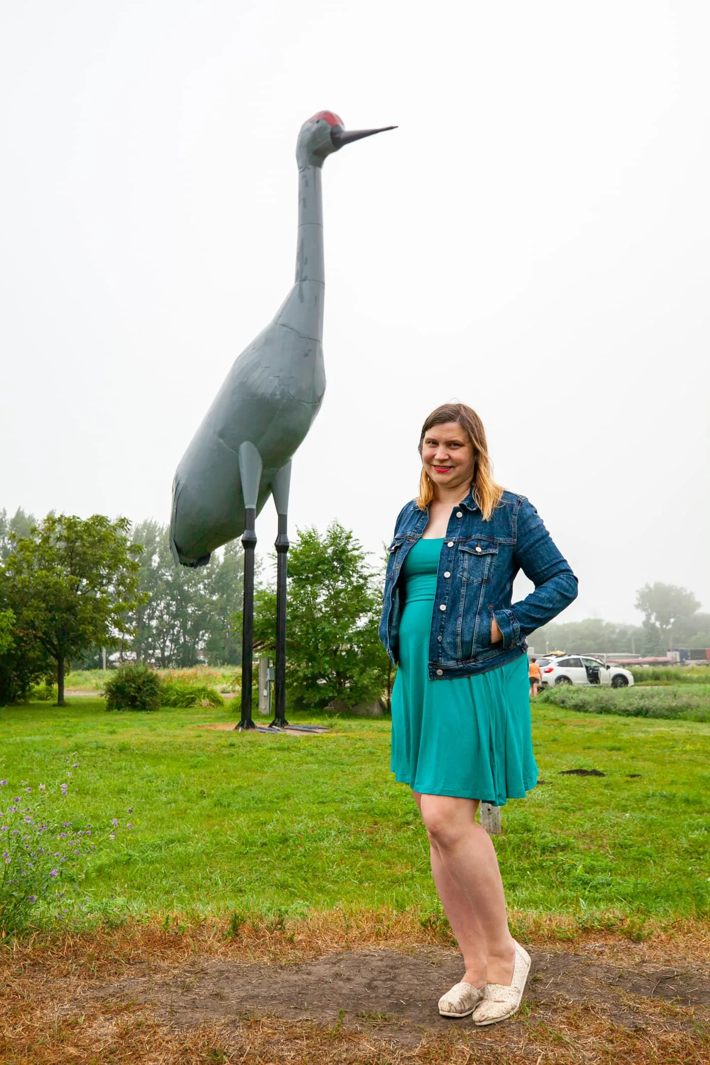 Sandy the World's Largest Sandhill Crane in Steele, North Dakota | North Dakota Roadside Attractions