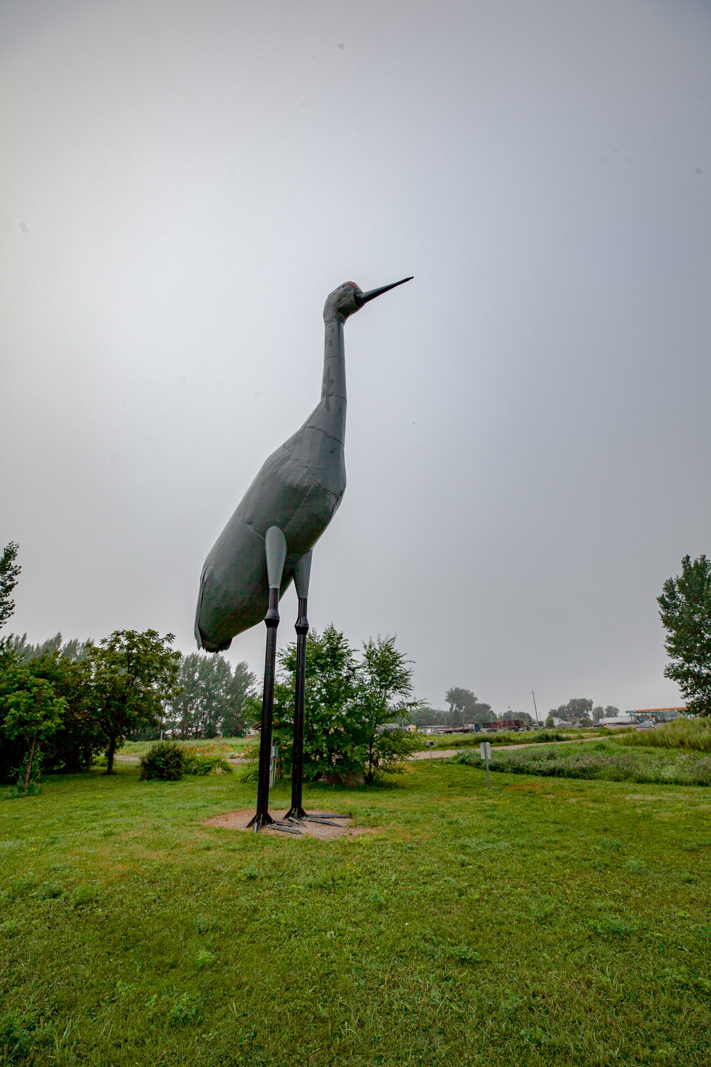 Sandy the World's Largest Sandhill Crane in Steele, North Dakota | North Dakota Roadside Attractions