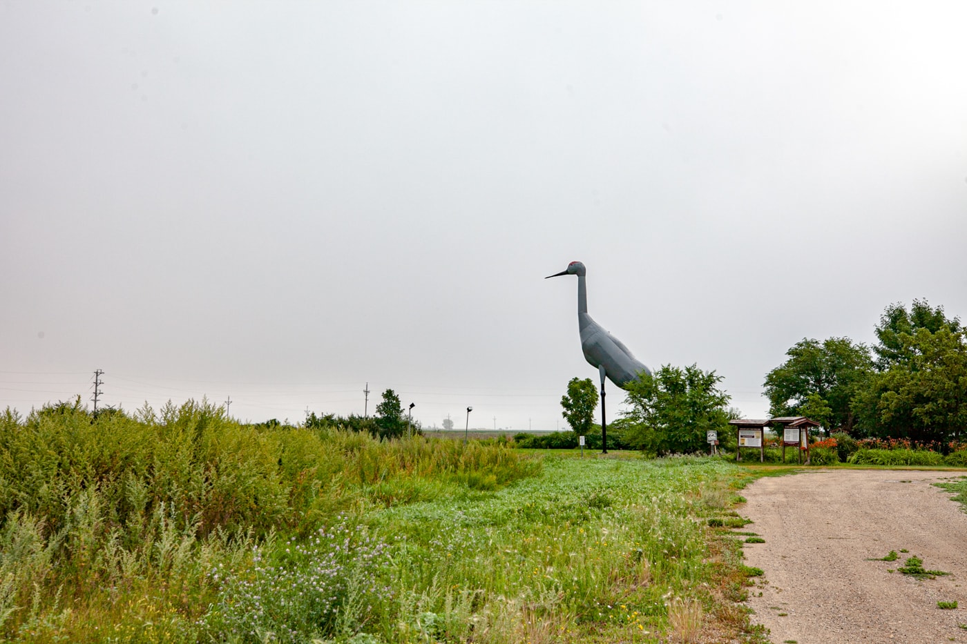 Sandy the World's Largest Sandhill Crane in Steele, North Dakota | North Dakota Roadside Attractions