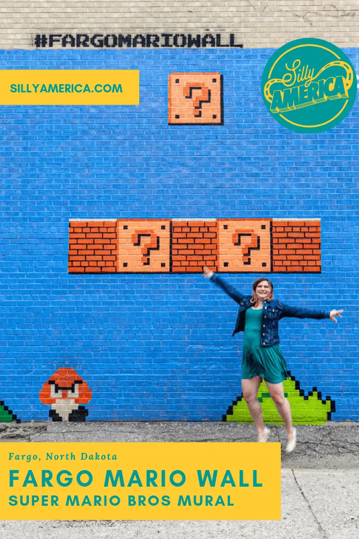 Level up in Fargo, North Dakota at this fun, interactive Super Mario Bros Mural also known as the Fargo Mario Wall (or #FargoMarioWall). The colorful mural and outdoor street art makes the perfect instagram photo backdrop when visiting Fargo. Check out this amazing and cool painting and get photography aesthetic inspiration for your travel photography.
#Murals #StreetArt #OutdoorMural #PaintedMurals #coolstreetart #colorfulstreetart #streetartphotography #NorthDakotaTravel #FargoNorthDakota