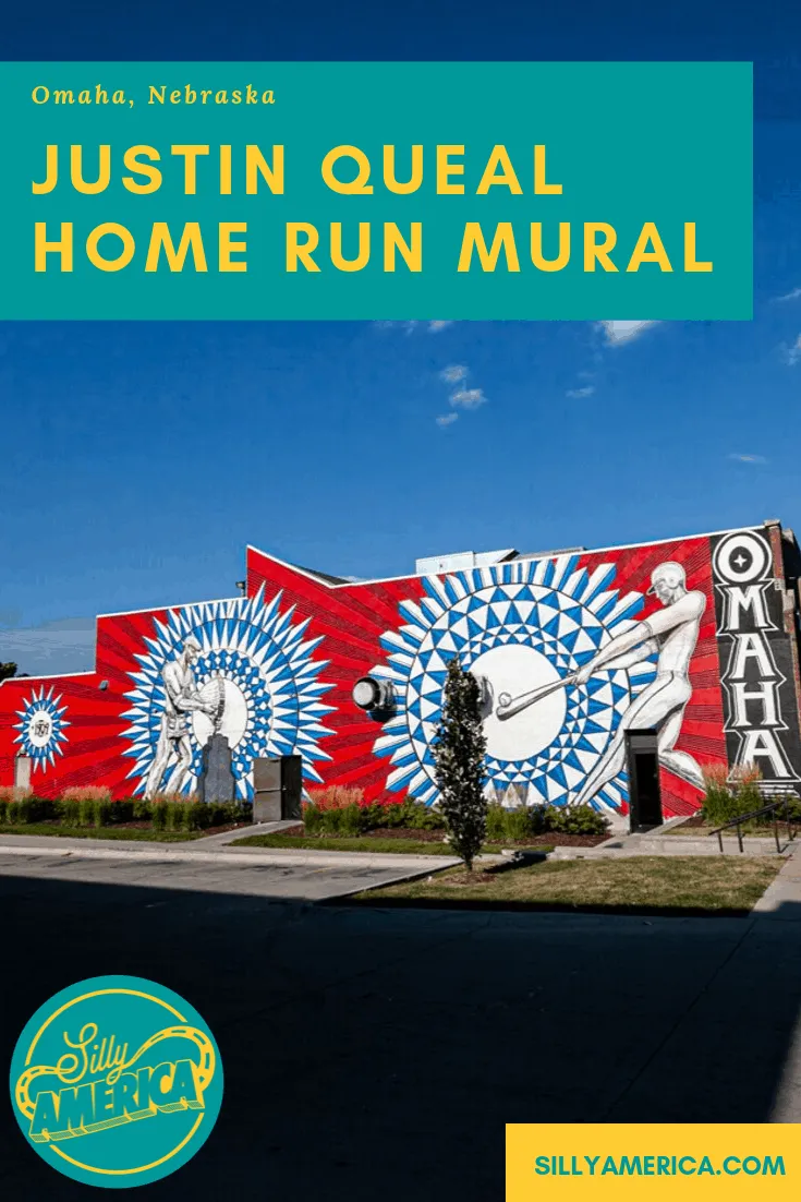 The blue and red Home Run mural by local artist Justin Queal depicts Omaha, Nebraska's unions and history as home of the College World Series. The colorful mural and outdoor street art makes the perfect instagram photo backdrop when visiting Austin. Check out this amazing and cool painting and get photography aesthetic inspiration for your travel photography.
#Murals #StreetArt #OutdoorMural #PaintedMurals #amazingstreetart #coolstreetart #colorfulstreetart #streetartphotography #NebraskaTravel