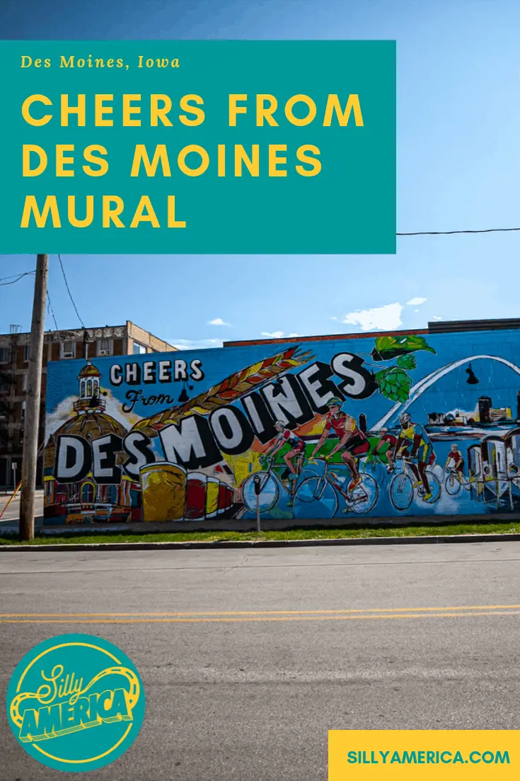 I always love a good "greetings from" postcard mural so I just had to check out this Cheers from Des Moines mural in Iowa on a road trip. This colorful street art is a fun stop on a Des Moines vacation or an Iowa road trip. It's an amazing and cool mural with a fun aesthetic.
#Murals #StreetArt #OutdoorMural, #PaintedMurals #graffiti #meaningfulstreetart #urbanstreetart #streetartaesthetic #amazingstreetart #coolstreetart #colorfulstreetart #streetartphotography #IowaTravel #DesMoinesIowa
