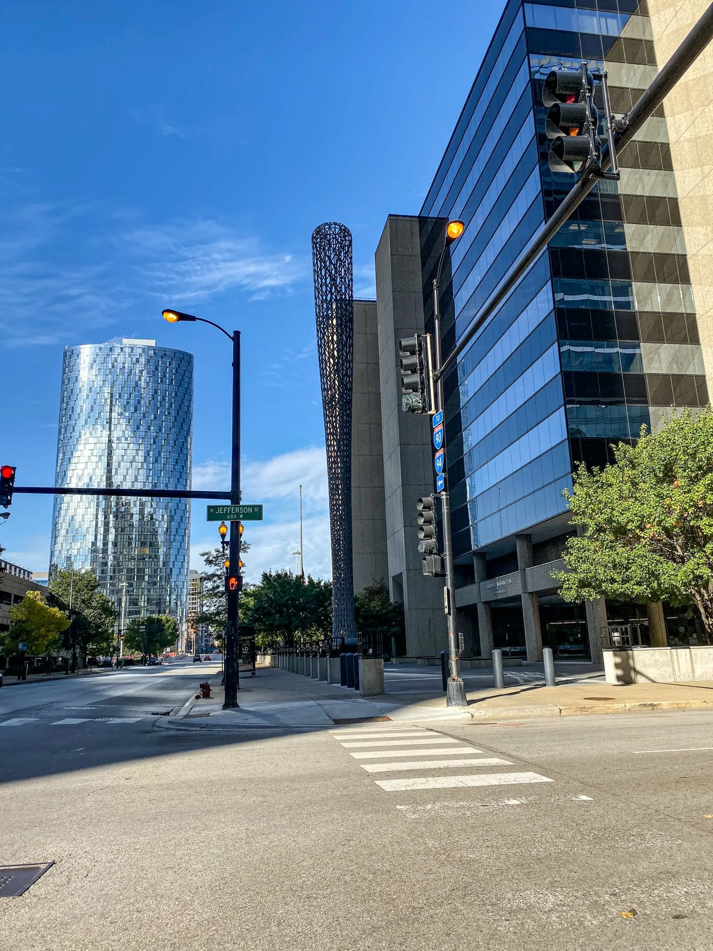 Batcolumn: a giant baseball bat in Chicago, Illinois