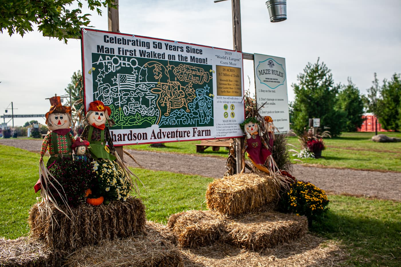 The World's Largest Corn Maze at Richardson Adventure Farm in Spring Grove, Illinois.
