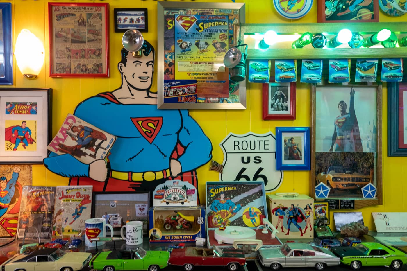 SuperTAM on 66 - Superman Museum & Ice Cream Parlor in Carterville, Missouri on Route 66