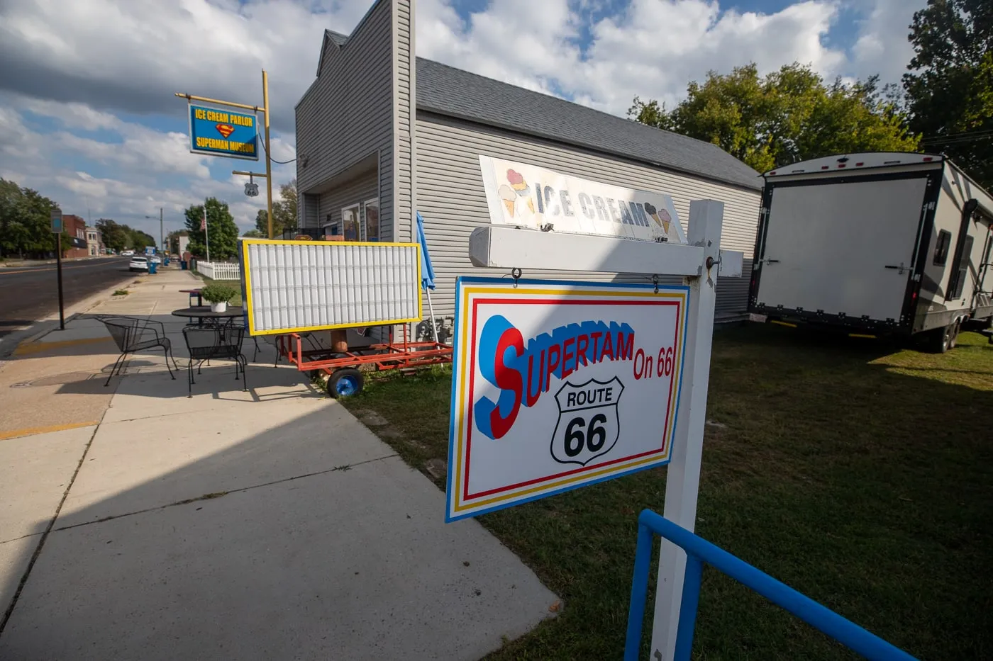 SuperTAM on 66 - Superman Museum & Ice Cream Parlor in Carterville, Missouri on Route 66