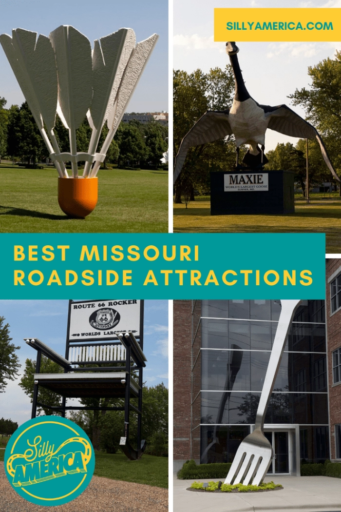 The best Missouri roadside attractions to visit on a road trip to St. Louis, Kansas City, or Route 66. Check out these Missouri attractions and oddities on a Missouri road trip and add them all to your travel itineraries, maps, and bucket lists. Fun road trip stops for kids and adults! #MissouriRoadsideAttractions #MissouriRoadsideAttraction #RoadsideAttractions #RoadsideAttraction #RoadTrip #MissouriRoadTrip  #PlacestoVisitinMissouri  #WeirdRoadsideAttractions #RoadTripStops