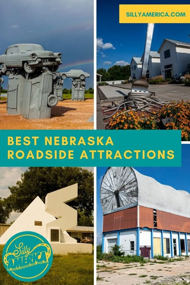 The best Nebraska roadside attractions to visit on a Nebraska road trip with kids on I-80 or weekend getaway with friends on the Sandhills Journey Scenic Byway. Add these things to do in Nebraska to your road trip bucket list and visit them on your next travel adventure. #NebraskaRoadsideAttractions #NebraskaRoadsideAttraction #RoadsideAttractions #RoadsideAttraction #RoadTrip #NebraskaRoadTrip #ThingsToDoInNebraska #NebraskaRoadTripWithKids #NebraskaTravelRoadTrips #ThingsToSeeInNebraska