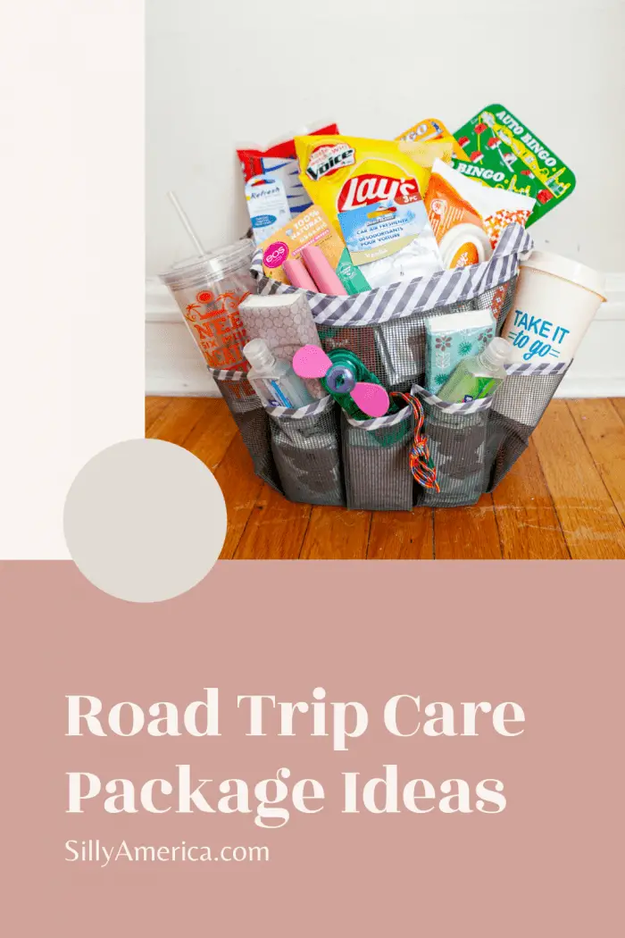 Do you know someone who is heading off a road trip? Send them off in style with a road trip care package full of essentials and fun tokens for the road! A great gift for your traveling kids, teenagers, or BFFs! #RoadTripEssentials #RoadTripEssentialsFOrTeens #RoadTripEssentialsForAdults #RoadTripEssentialsFOrTeenagers #LongRoadTripEssentials #RoadTripEssentialsList #RoadTripEssentialsHacks #RoadTripEssentialsForCars #RoadTripCarePackage