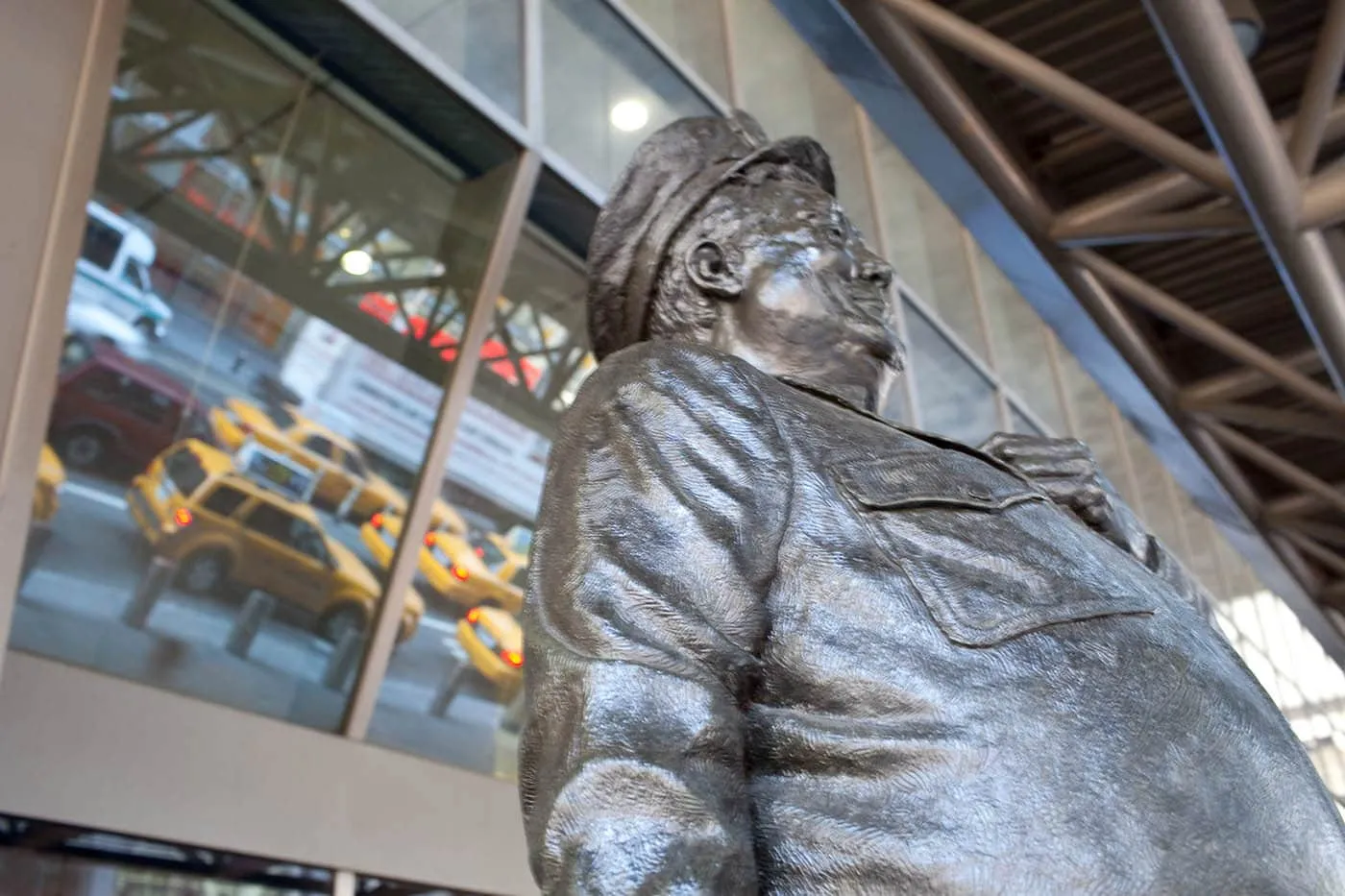 Ralph Kramden Statue of Jackie Gleason from the Honeymooners at the New York City Port Authority Bus Terminal