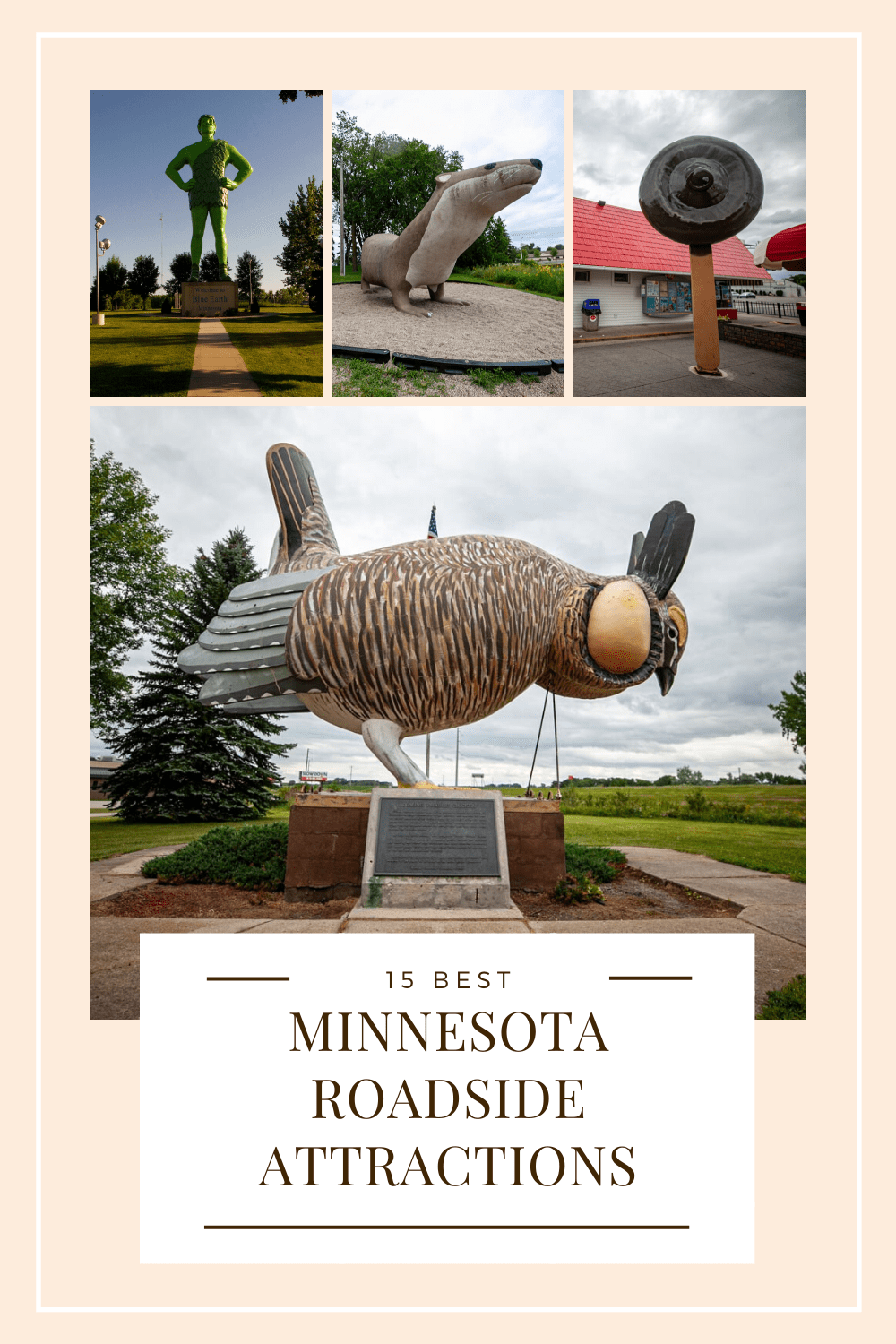 The best Minnesota roadside attractions to visit on a Minnesota road trip or weekend getaway. Add these roadside oddities and road trip stops to your bucket list and visit these roadside attractions in Minnesota on your next travel adventure. #MinnesotaRoadsideAttractions #MinnesotaRoadsideAttraction #RoadsideAttractions #RoadsideAttraction #RoadTrip #MinnesotaRoadTrip #MinnesotaRoadTripBucketLists #MinnesotaBucketList #MinnesotaRoadTripMap #MinnesotaRoadTripIdeas #WeirdRoadsideAttractions