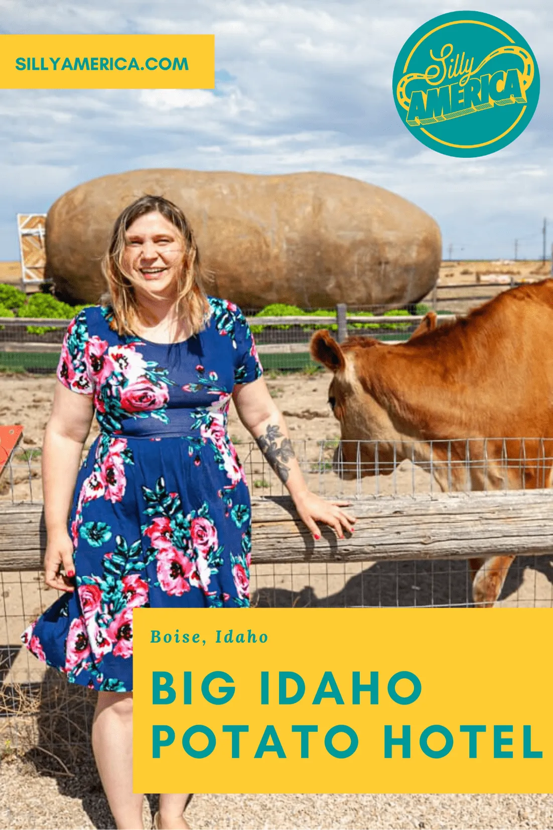 The Big Idaho Potato Hotel AirBNB in Boise, Idaho is an AirBNB made from a giant potato hosted by Kristie Wolfe. Spend the night in an Idaho roadside attraction. Add this weird AirBNB to your travel bucket list and road trip itinerary for a fun Idaho road trip!  #AirBNB #Potato #IdahoRoadsideAttractions #IdahoRoadsideAttraction #RoadsideAttractions #RoadsideAttraction #RoadTrip #IdahoRoadTrip  #IdahoRoadTripBucketLists #IdahoBucketList #ThingsToDoInIdaho #weirdroadsideattractions