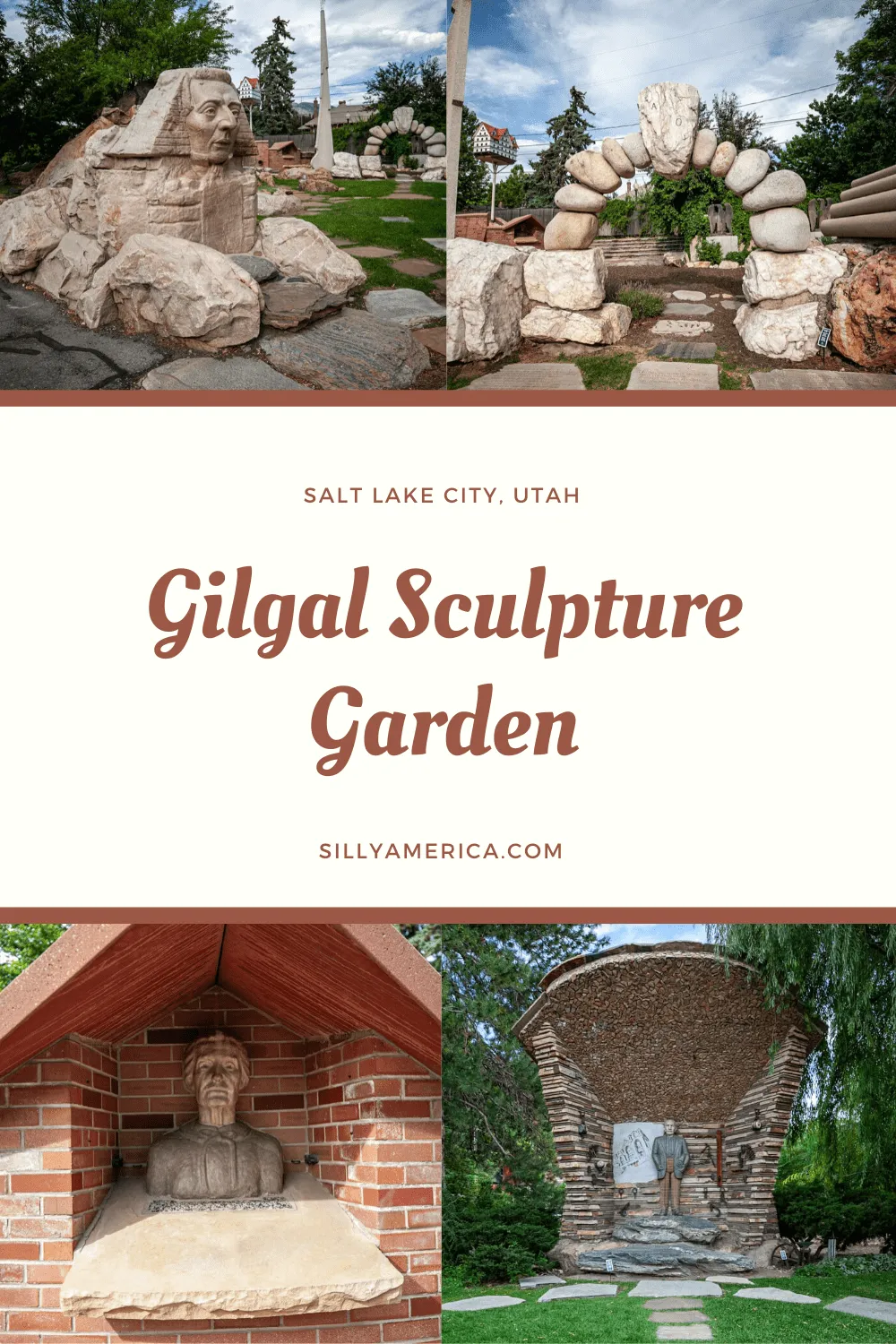 Gilgal Sculpture Garden, a small public city park in Salt Lake City, Utah, is the work of Thomas Battersby Child, Jr. and displays Mormon sculptures. #UtahRoadsideAttractions #UtahRoadsideAttraction #RoadsideAttractions #RoadsideAttraction #RoadTrip #UtahRoadTrip #UtahRoadTripWithKids #UtahRoadTripBucketLists #UtahBucketList #UtahRoadTripItinerary #UtahRoadTripPictures #UtahRoadTripMap #UtahWeekendRoadTrip #SaltLakeCityRoadTrip #UtahRoadTripAdventure