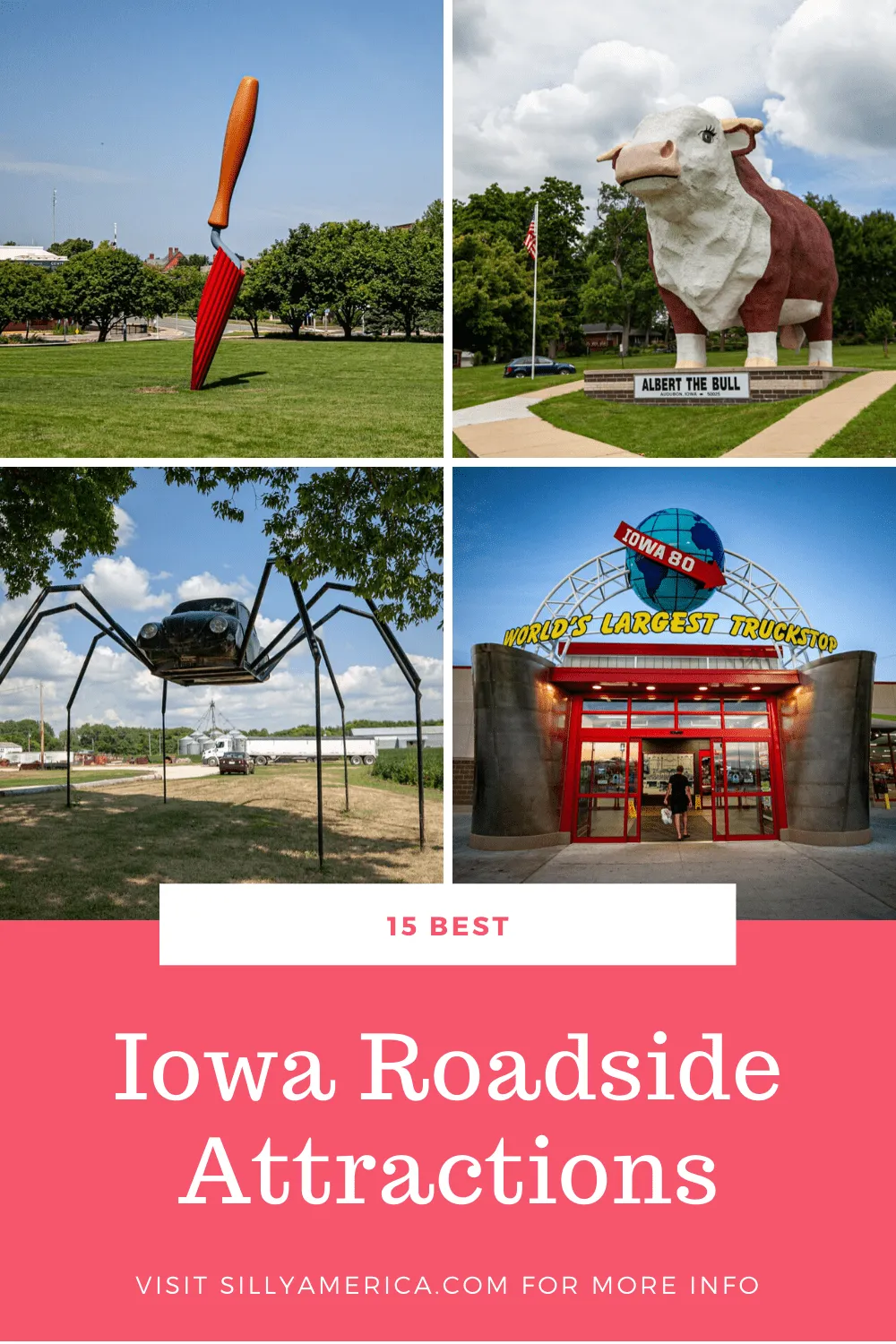 The best Iowa roadside attractions to visit on an Iowa road trip or weekend getaway. Add these roadside oddities and road trip stops to your bucket list and visit these roadside attractions in Iowa on your next travel adventure. #IowaRoadsideAttractions #IowaRoadsideAttraction #RoadsideAttractions #RoadsideAttraction #RoadTrip #IowaRoadTrip #IowaThingsToDo #IowaRoadTripBucketLists #IowaBucketList #IowaRoadTripIdeas #IowaWaterfallsRoadTrip #IowaTravel #WeirdRoadsideAttractions