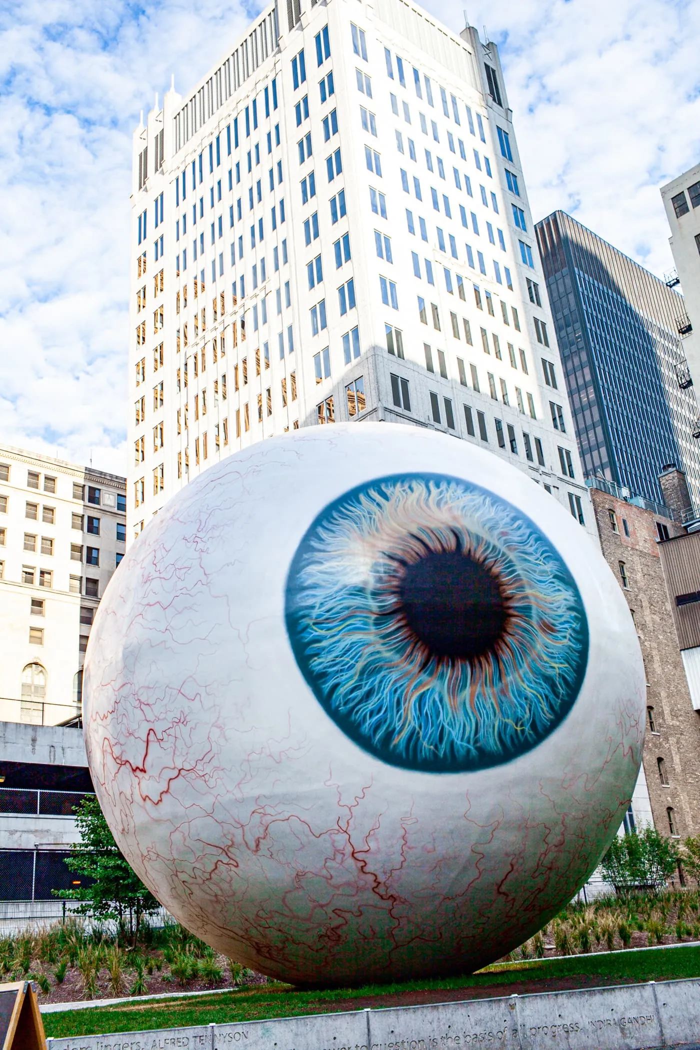 Tony Tasset's Eye - giant fiberglass eye in Chicago, Illinois in 2010 (Now in Dallas, Texas)