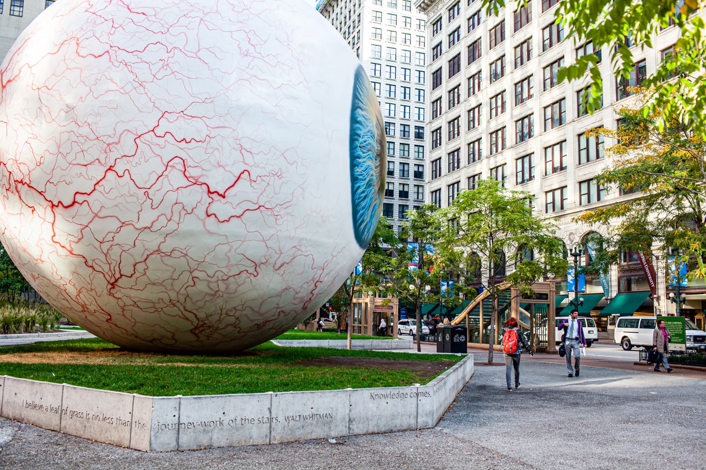 Tony Tasset's Eye - giant fiberglass eye in Chicago, Illinois in 2010 (Now in Dallas, Texas)