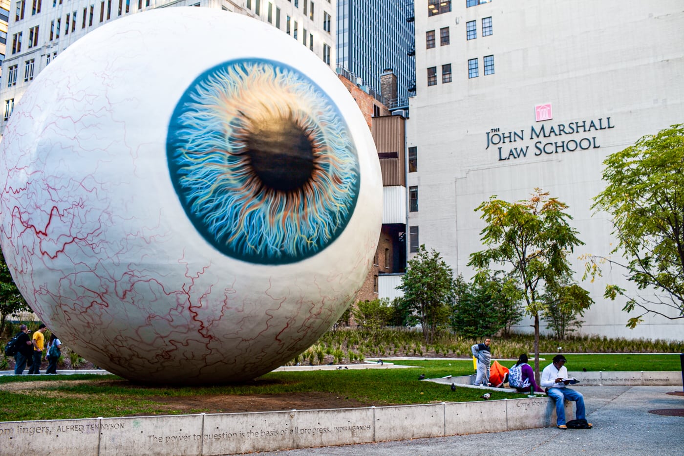 Tony Tasset's Eye - giant fiberglass eye in Chicago, Illinois in 2010 (Now in Dallas, Texas)