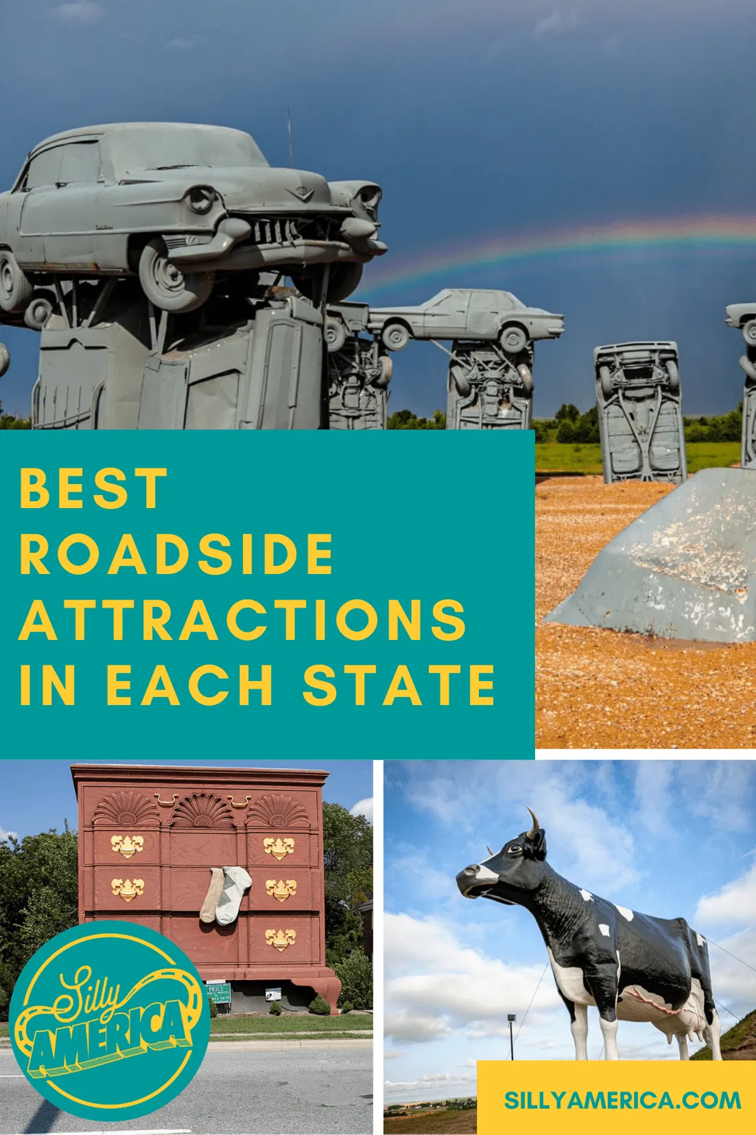 What do you see on a road trip? Find the best roadside attractions in each state - from Alabama to Wyoming, visit these weird tourist attractions and strange and unique locations on your road trip across the United States. They're fun road trip stops for kids or adults! #RoadsideAttraction #RoadsideAttractions #WeirdRoadsideAttractions #VintageRoadsideAttractions #RoadTripStops #WorldsLargestRoadsideAttractions #RoadTrip #USARoadsideAttractions #AmericanRoadsideAttractions #USA #America