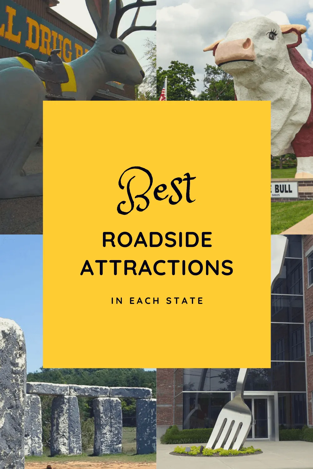 What do you see on a road trip? Find the best roadside attractions in each state - from Alabama to Wyoming, visit these weird tourist attractions and strange and unique locations on your road trip across the United States. They're fun road trip stops for kids or adults! #RoadsideAttraction #RoadsideAttractions #WeirdRoadsideAttractions #VintageRoadsideAttractions #RoadTripStops #WorldsLargestRoadsideAttractions #RoadTrip #USARoadsideAttractions #AmericanRoadsideAttractions #USA #America