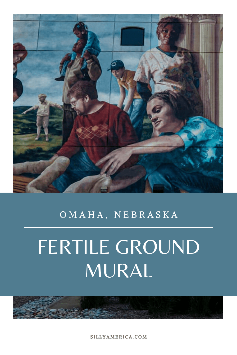 The Fertile Ground mural in Omaha, Nebraska was created by artist Meg Saligman. The 32,500 square-foot mural is one of the largest murals in the country. #NebraskaRoadsideAttractions #NebraskaRoadsideAttraction #RoadsideAttractions #RoadsideAttraction #RoadTrip #NebraskaRoadTrip #ThingsToDoInNebraska #NebraskaTravelRoadTrips #ThingsToSeeInNebraska #StreetArt #mural