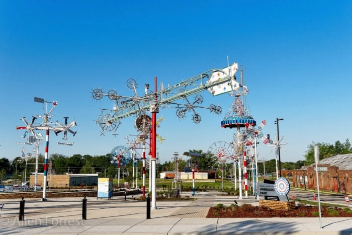 Weird roadside attractions - Vollis Simpson Whirligig Park in North Carolina