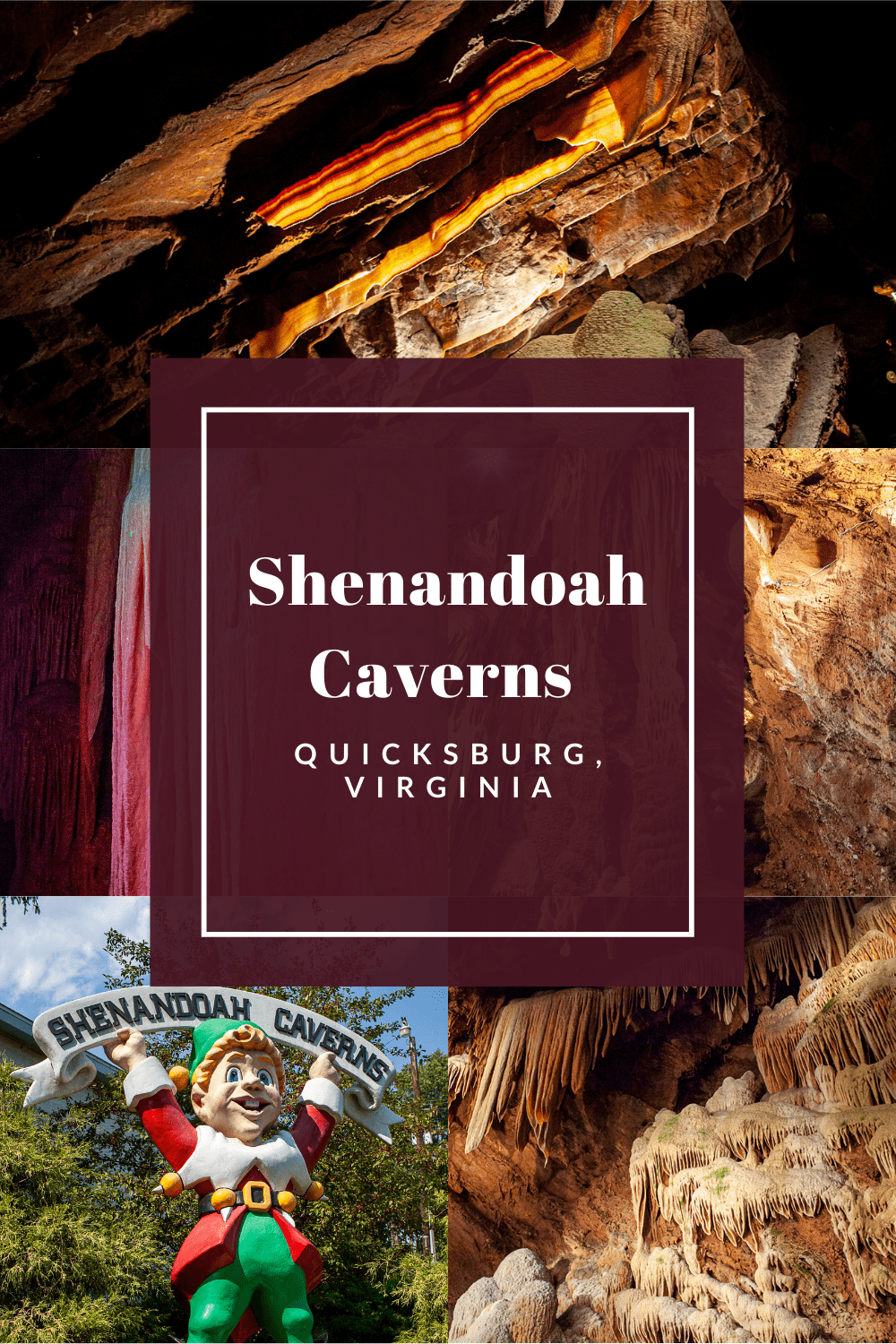 Shenandoah Caverns in Quicksburg, Virginia is a beautiful natural wonder with quirk, kitsch…and bacon… making it a fun stop to add to any Virginia road trip itinerary. #VirginiaRoadsideAttractions #VirginiaRoadsideAttraction #RoadsideAttractions #RoadsideAttraction #RoadTrip #VirginiaRoadTrip #VirginiaRoadTripBucketLists #VirginiaBucketList #VirginiaRoadTripIdeas