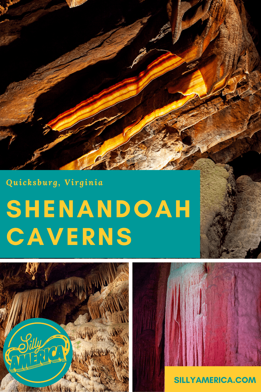 Shenandoah Caverns in Quicksburg, Virginia is a beautiful natural wonder with quirk, kitsch…and bacon… making it a fun stop to add to any Virginia road trip itinerary. #VirginiaRoadsideAttractions #VirginiaRoadsideAttraction #RoadsideAttractions #RoadsideAttraction #RoadTrip #VirginiaRoadTrip #VirginiaRoadTripBucketLists #VirginiaBucketList #VirginiaRoadTripIdeas