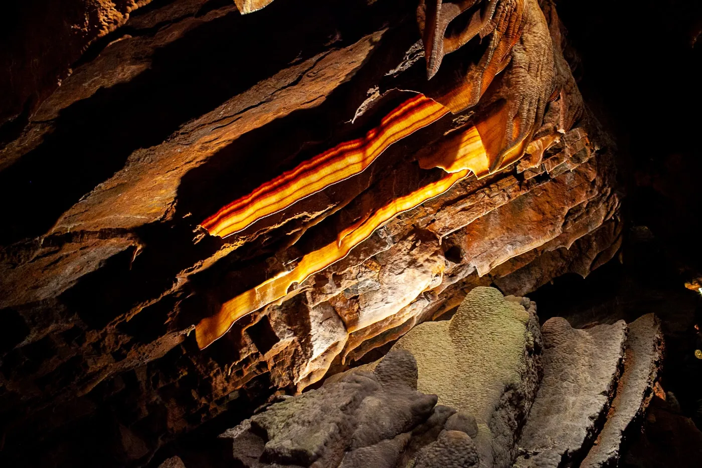 Breakfast Bacon Cave at Shenandoah Caverns in Quicksburg, Virginia.
