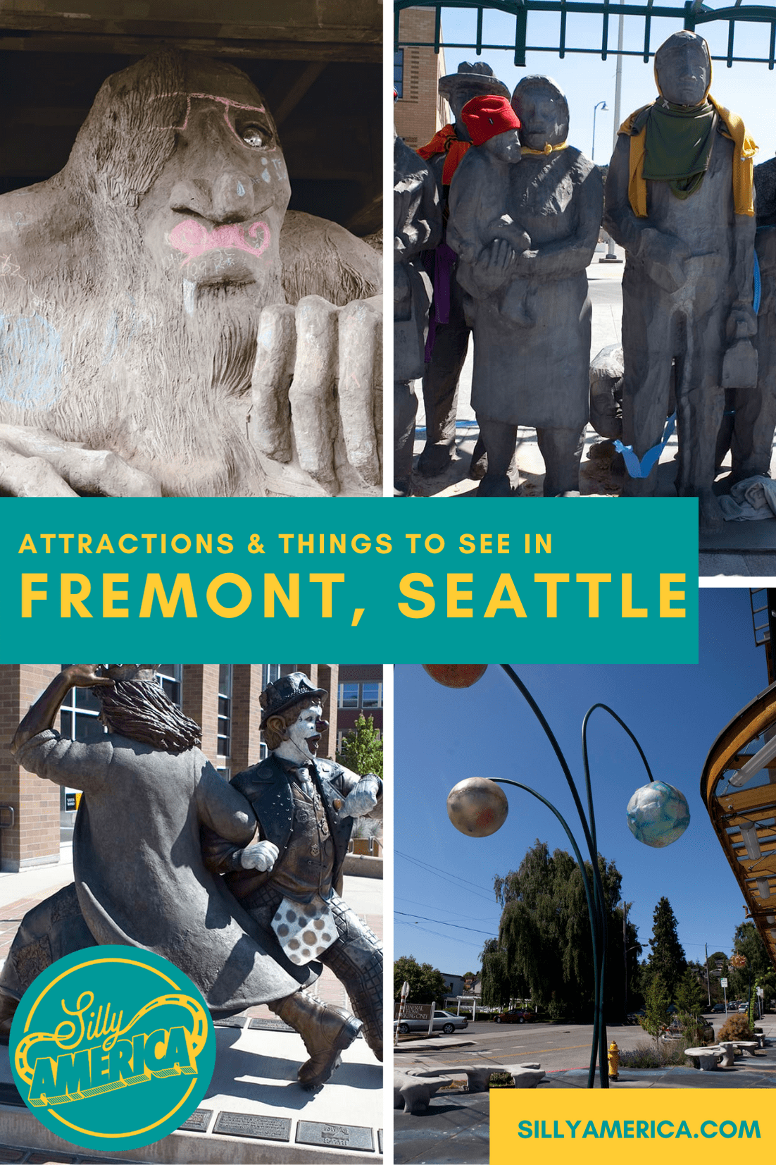 There are plenty of weird, wacky, and peculiar things to see in Fremont, a weird wacky and peculiar neighborhood in Seattle, Washington. Want to find all the peculiar for yourself? Follow this list of all the best attractions and things to see in Fremont, Seattle. #WashingtonRoadsideAttractions #WashingtonRoadsideAttraction #RoadsideAttractions #RoadsideAttraction #RoadTrip #WashingtonRoadTrip  #SeattleRoadTrip #SeattleRoadsideAttractions #FremontSeattle