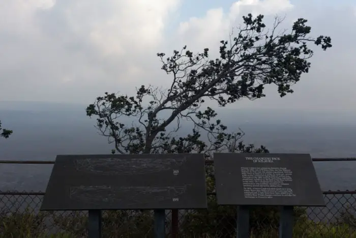 Kilauea Overlook at Hawaii Volcanoes National Park On the Big Island