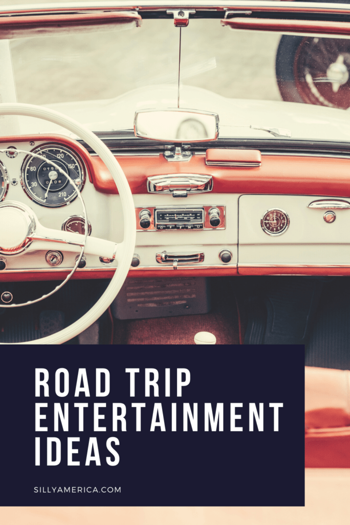 Road trip entertainment ideas to keep your car passengers having fun from home to destination. Read on for some ideas for what to do in the car for kids or adults and things to bring on a road trip for entertainment. #RoadTrip #RoadTripPlanning #RoadTripGames #RoadTripEntertainment