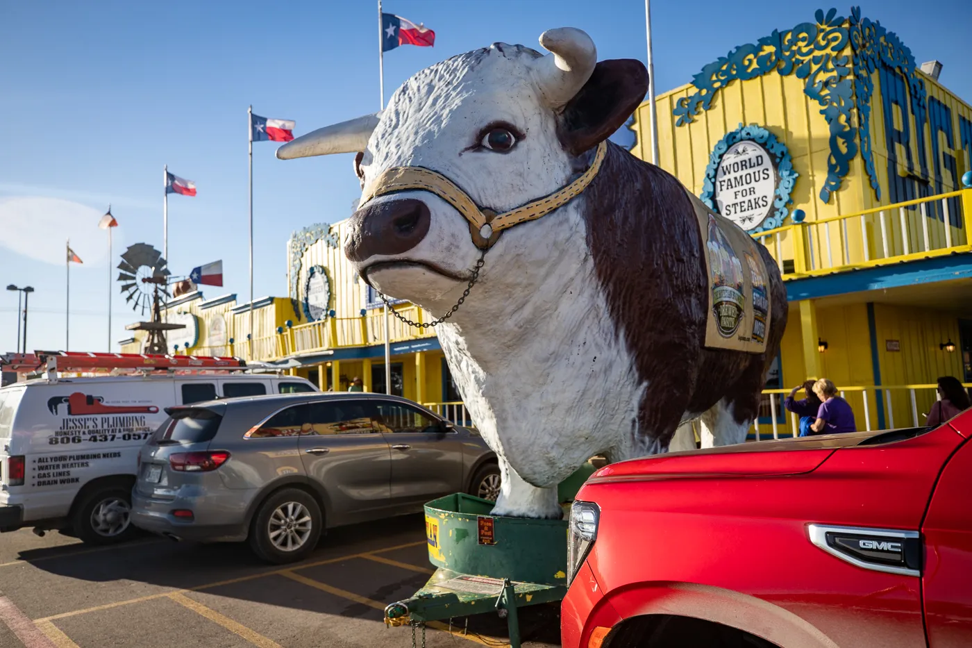 Big steer at the The Big Texan Steak Ranch in Amarillo, Texas