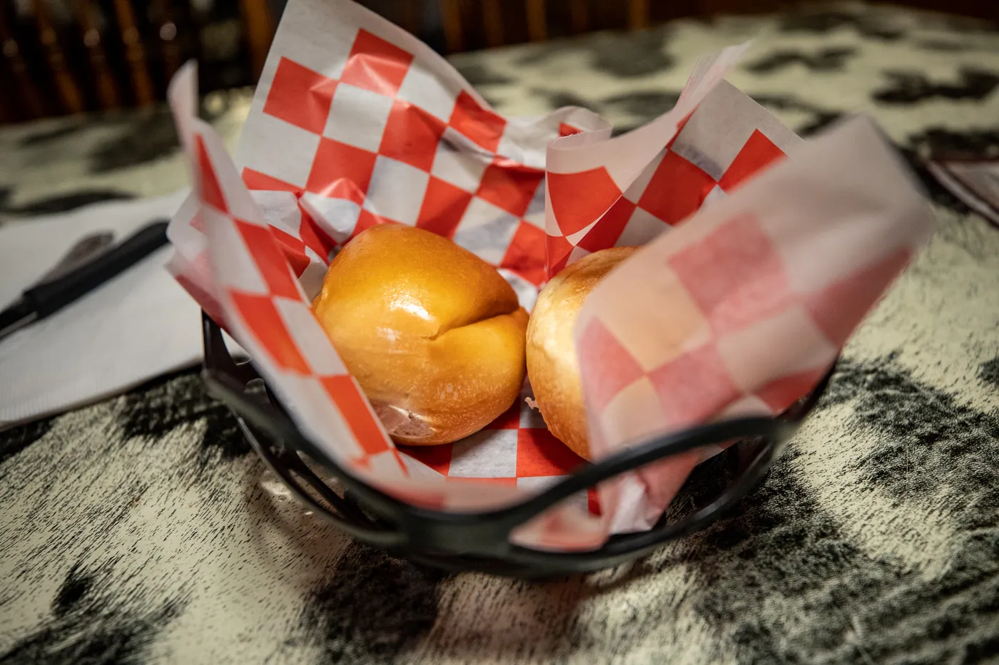 Bread rolls at The Big Texan Steak Ranch in Amarillo, Texas