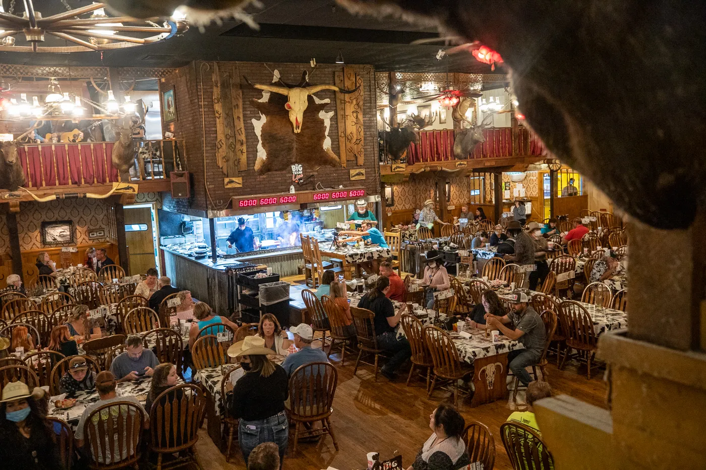 Inside The Big Texan Steak Ranch in Amarillo, Texas